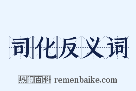 司化反义词是什么意思的图片